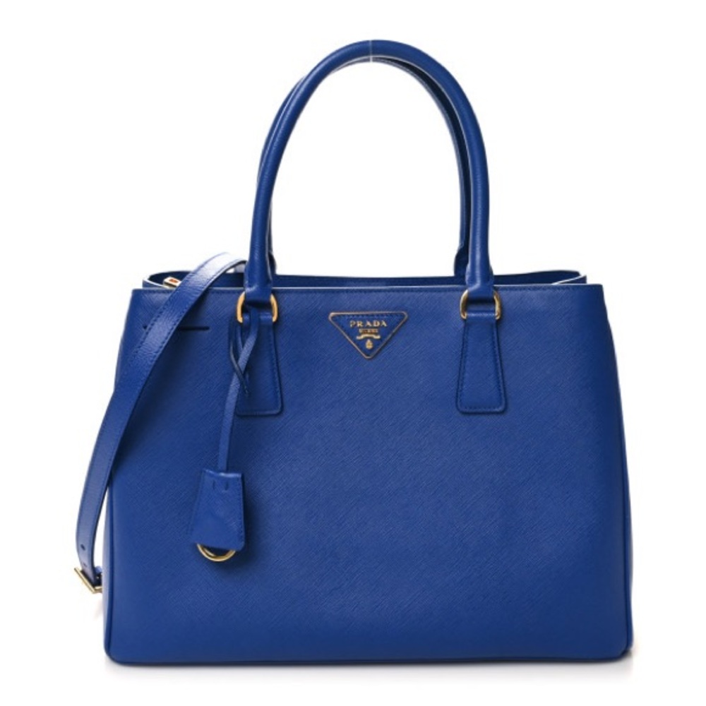 Prada Saffiano Lux Medium Tote Royal